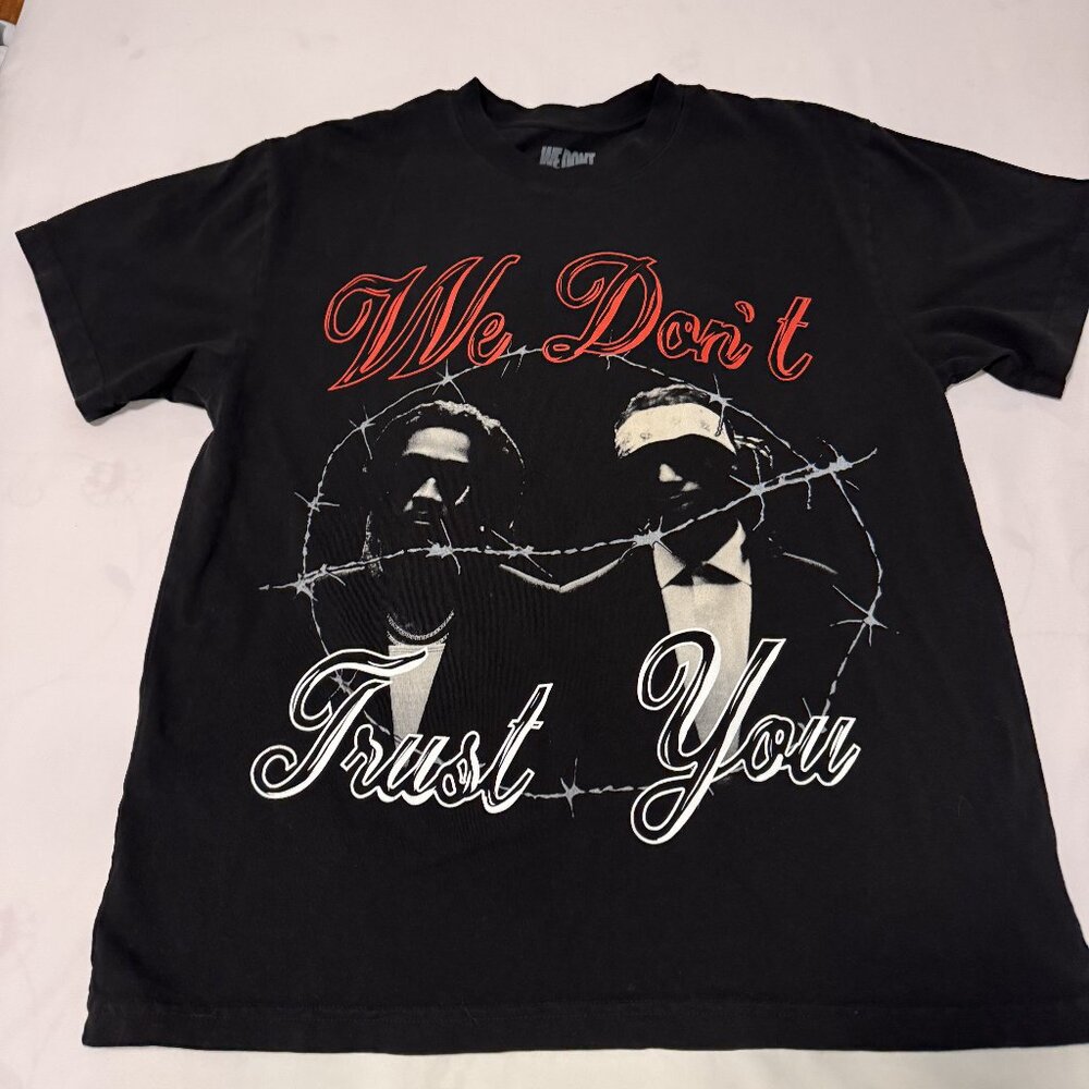 We Dont Trust Concert Shirt Adult Medium Black Future & Metro Boomin Tour Mens L